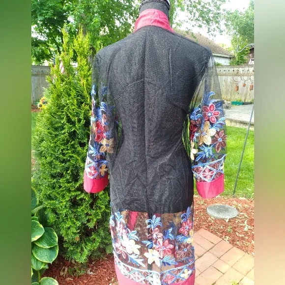 So Sheer Red Open Front Leisure Robe STUNNING π - Picture 9 of 10